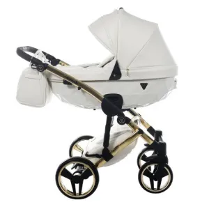 Junama Fluo Individual 3 in 1 Travel System - White/gold