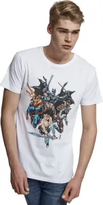 Justice League Camiseta de manga corta Crew XS White