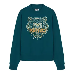 Kenzo Men's Classic Tiger Sweater Green L