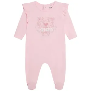 Kenzo Baby Girls Tiger Logo Sleepsuit Pink 3M