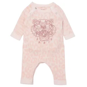 Kenzo Baby Girls Tiger Logo Romper Pink 6M