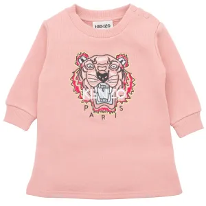 Kenzo Baby Girls Tiger Logo Dress Pink 9M
