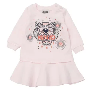 Kenzo Baby Girls Tiger Print Dress Pink 2Y