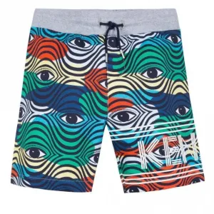Kenzo Boys Eye Logo Shorts Multicoloured - MULTICOLOUR 8Y