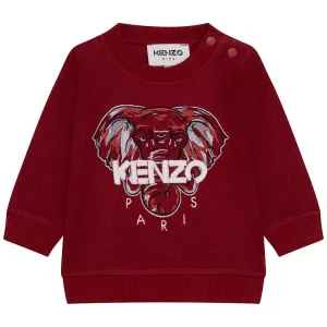Kenzo Baby Boys Elephant Print Sweater Red 3A