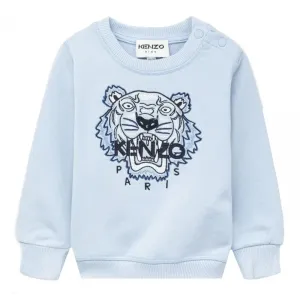 Kenzo Baby Boys Sweater Tiger Logo SKY Blue 24M