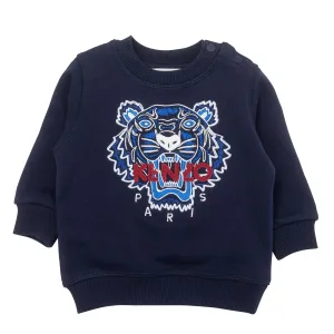 Kenzo Baby Boys Tiger Print Sweatshirt Navy 2A