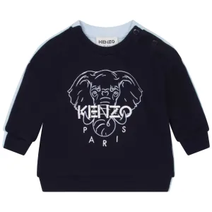 Kenzo Baby Elephant Logo Sweater Navy 2Y