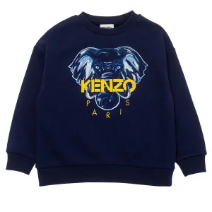 Kenzo Boys Elephant Sweatshirt Navy 4A