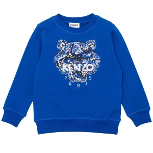 Kenzo Boys Tiger Sweater Blue 2A #374041
