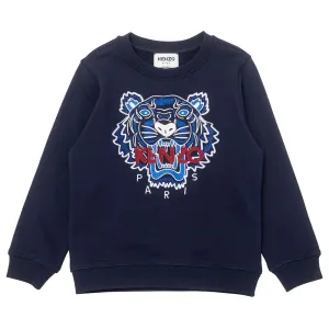 Kenzo Boys Tiger Sweater Navy 2A #707144