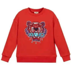 Kenzo Boys Tiger Sweater Red 8Y #707878