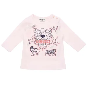 Kenzo Baby Girls Tiger T-shirt Pink 2A