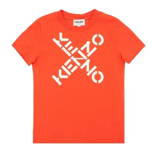 Kenzo Boys Big X Logo T-shirt Red 12A