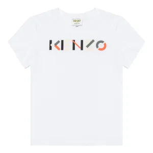 Kenzo Boys Logo T-shirt White 8Y