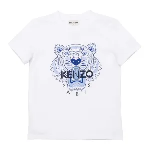 Kenzo Boys Tiger Logo T-shirt White 2A