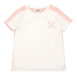 Kenzo Girls Logo Crew Neck T-shirt Pink 2Y