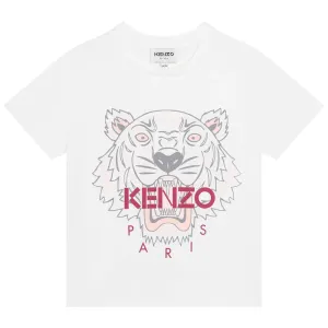 Kenzo Girls Tiger T-shirt White 4Y