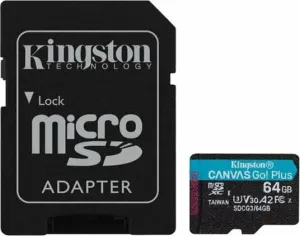 Kingston 64GB microSDHC Canvas Go! Plus U3 UHS-I V30 + SD Adapter Micro SDHC 64 GB Tarjeta de memoria