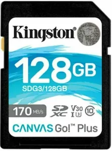 Kingston 128GB SDXC Canvas Go! Plus CL10 U3 V30 SDHC 128 GB Tarjeta de memoria