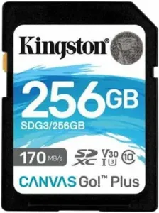 Kingston 256GB SDXC Canvas Go! Plus CL10 U3 V30 SDXC 256 GB Tarjeta de memoria