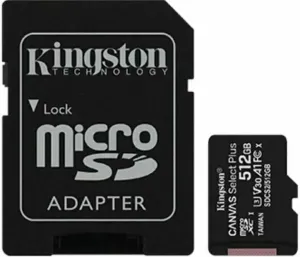 Kingston 512GB microSDXC Canvas Plus UHS-I Gen 3 Micro SDXC 512 GB Tarjeta de memoria
