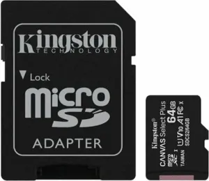 Kingston 64GB microSDXC Canvas Plus UHS-I Gen 3 Micro SDXC 64 GB Tarjeta de memoria