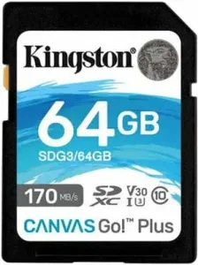 Kingston 64GB SDXC Canvas Go! Plus CL10 U3 V30 SDXC 64 GB Tarjeta de memoria