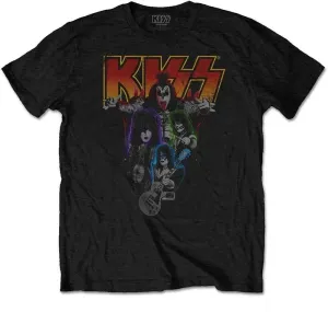 Kiss Camiseta de manga corta Neon Band Black L