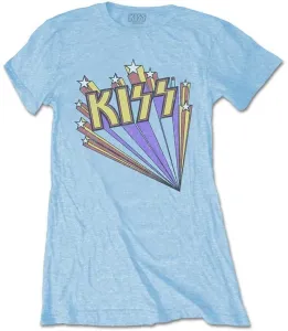 Kiss Camiseta de manga corta Stars Mujer Azul M