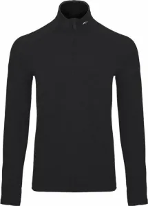 Kjus Mens Trace Midlayer Half Zip Black 56 Saltador Camiseta de esquí / Sudadera con capucha