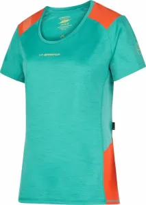 La Sportiva Compass T-Shirt W Lagoon/Cherry Tomato L Camisa para exteriores