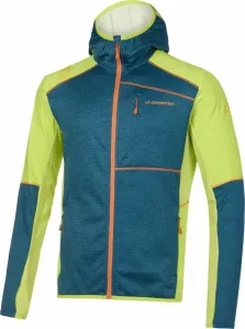 La Sportiva Existence Hoody M Storm Blue/Lime Punch M Sudadera con capucha para exteriores