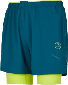 La Sportiva Trail Bite Short M Storm Blue/Lime Punch M Pantalones cortos para correr