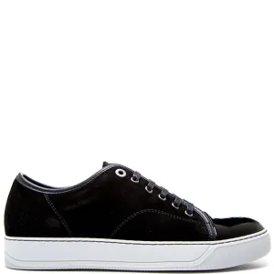 Lanvin Mens Dbb1 Suede Leather Sneakers Black UK 6