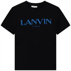 Lanvin Boy's Logo T-shirt Black 8Y