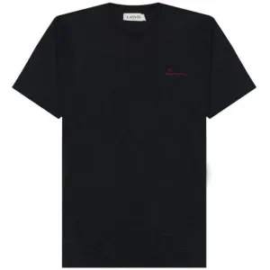 Lanvin Men's Embroidered T-shirt Black XS