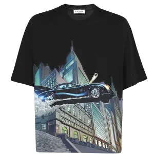 Lanvin Mens X Batman Printed T-shirt Black XL