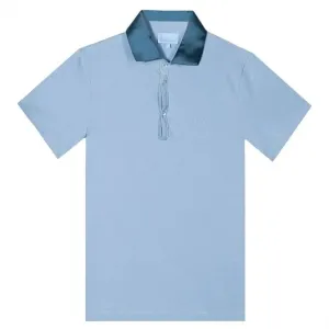 Lanvin Paris Boys Polo Shirt Blue 10Y #705475