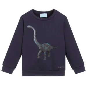 Lanvin Boys Dinosaur Sweatshirt Navy 14Y #706204