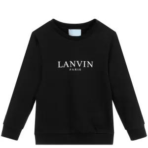 Lanvin Boys Logo Sweatshirt Black - BLACK 8Y