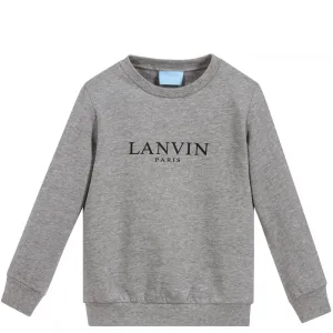 Lanvin Boys Logo Sweatshirt Grey 8Y
