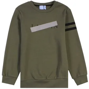 Lanvin Boys Logo Sweatshirt Khaki Grey 10Y #705876