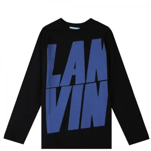 Lanvin Boys Graphic Logo Print T-shirt Black 8Y #705504
