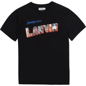 Lanvin Boys Graphic Print T-shirt Navy 14Y