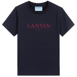 Lanvin Boys Logo T-shirt Navy 10Y #706752