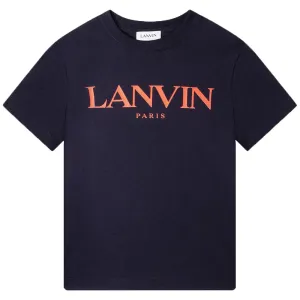 Lanvin Boys Logo T-shirt Navy 10Y #375835