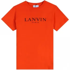 Lanvin Boys Logo T-shirt Orange 14Y #705715
