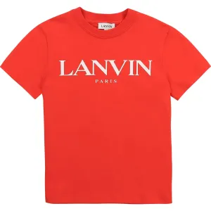 Lanvin Boys Logo T-shirt Red 8Y
