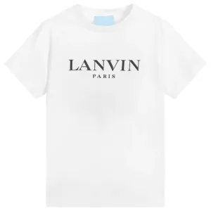 Lanvin Boys Logo T-shirt White 10Y #706134